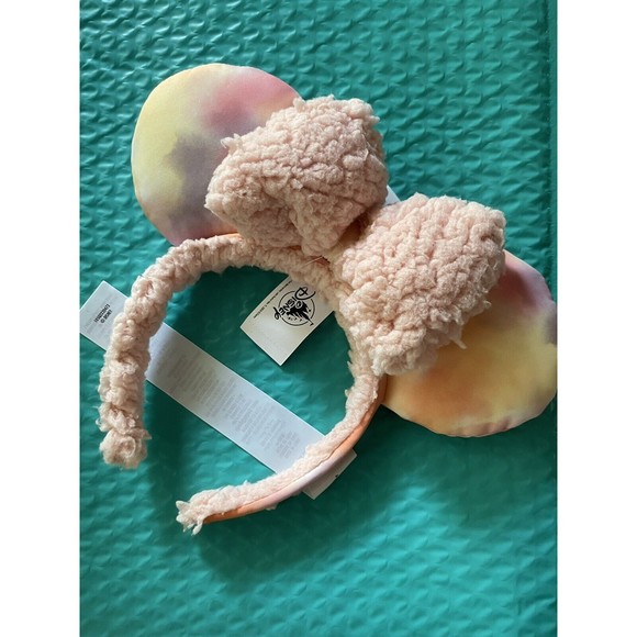 Disney Accessories - Disney Parks Water Color Tie Dye Sherpa Minnie Mouse Ears Headband NEW